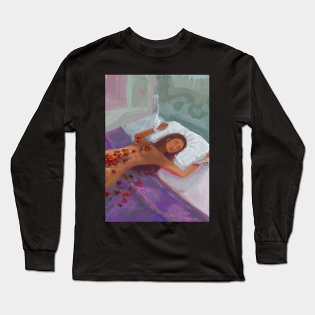 Sleeping beauty Long Sleeve T-Shirt by gcogle